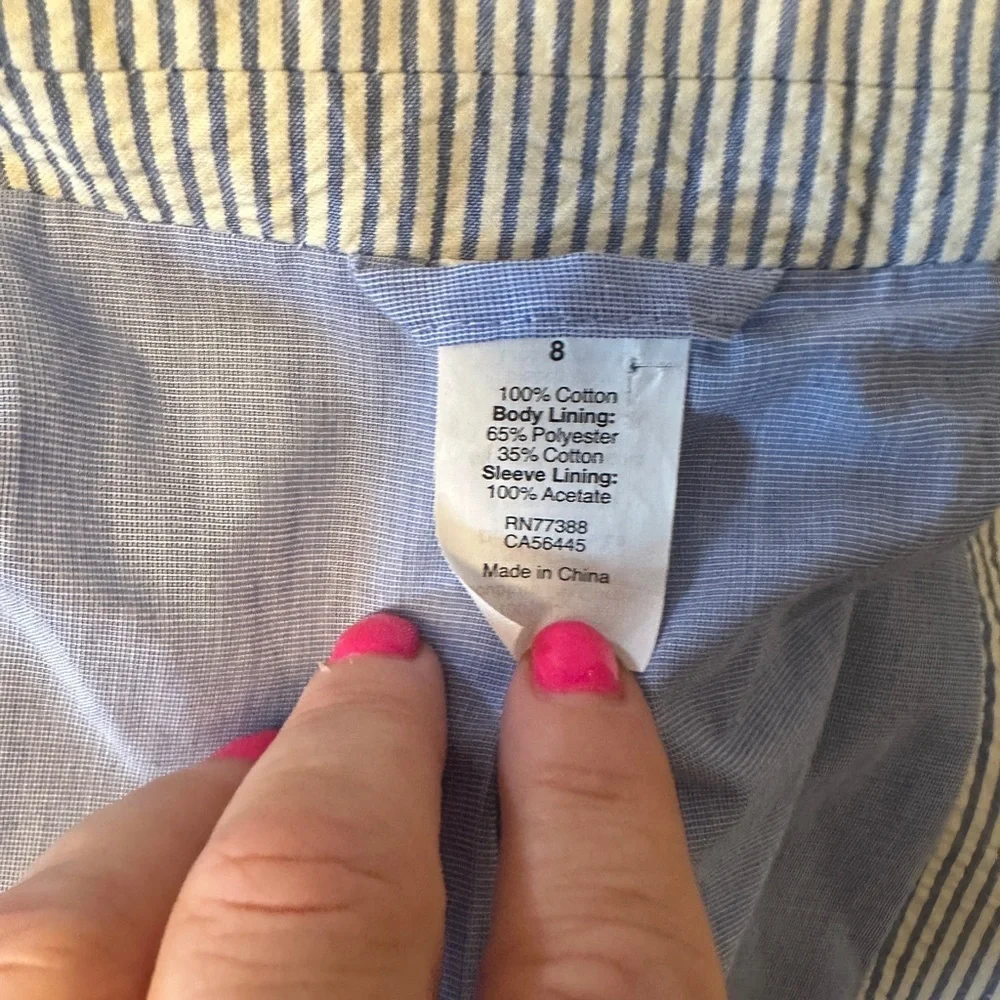 Crewcuts Seersucker Kids Blazer Preppy Resort Formal Old Money Sz 8 - Picture 9 of 10